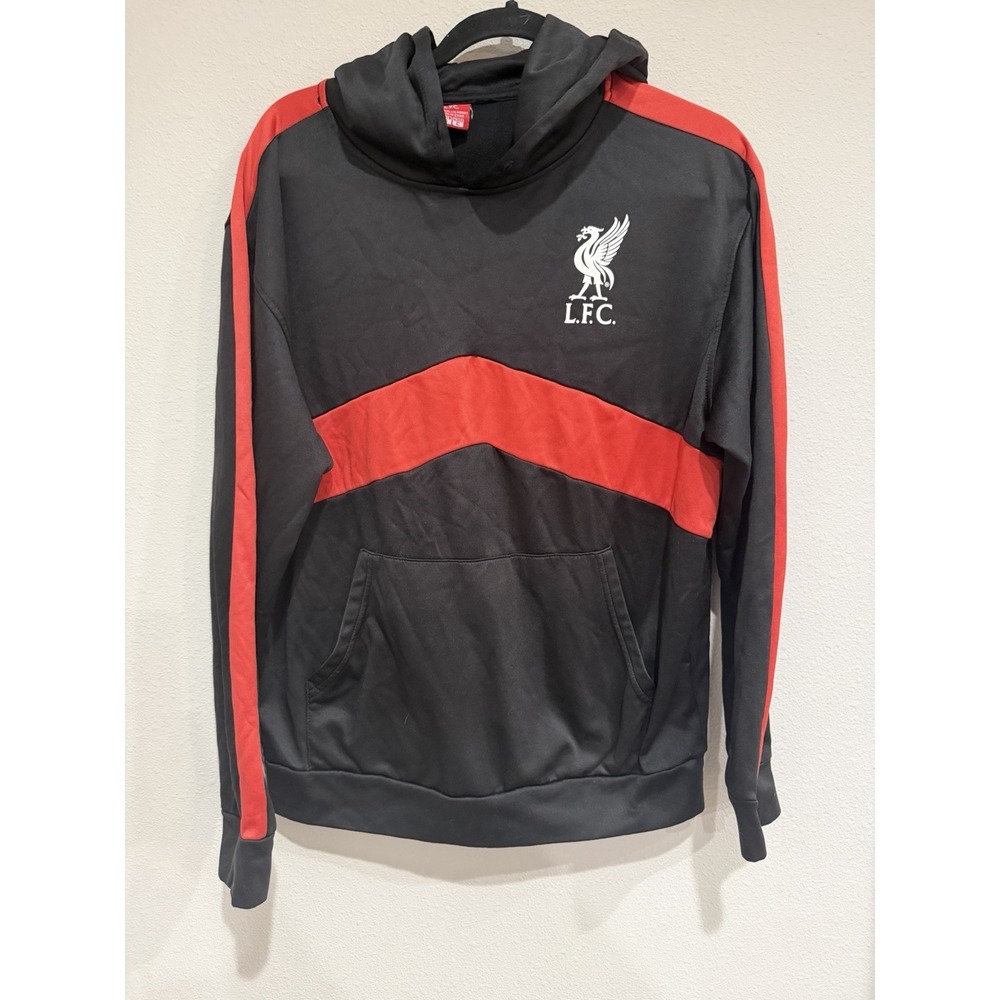 Liverpool FC‎ Hoodie Mens Small Black Red Pullover Sweatshirt Football Club